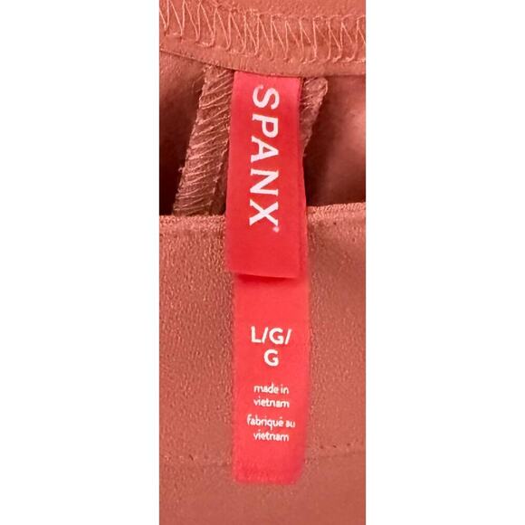 Spanx Women's Carefree Crepe Trousers High Rise Straight Leg Lightweight Orange - Picture 10 of 13